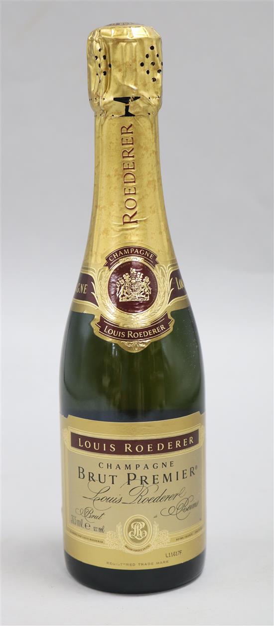 A case of 12 half bottles of Louis Roederer champagne